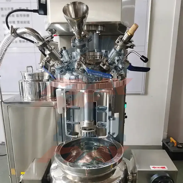 5L 10L 진공 유화기 화장품 크림 생산 라인 소형 로션 믹서 화장품 기계 5L 10L 건조 50-3500 RPM