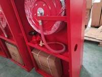 Armoire verticale pour enrouleur de tuyau d'incendie avec double porte haut-bas, coffre de rangement de protection incendie, construction flexible en acier au carbone