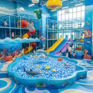Château malicieux sur le thème de l'océan, <span class=keywords><strong>aire</strong></span> de <span class=keywords><strong>jeux</strong></span> sportive pour enfants, centre de <span class=keywords><strong>jeux</strong></span> intérieur, petite <span class=keywords><strong>aire</strong></span> de <span class=keywords><strong>jeux</strong></span> intérieure <span class=keywords><strong>avec</strong></span> <span class=keywords><strong>toboggan</strong></span>, piscine à balles - Product Image 4