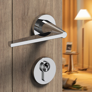 Manija de puerta de latón macizo, duradera y elegante, cerraduras modernas de lujo para dormitorios, puertas de madera para apartamentos, mansiones, edificios de oficinas, herrajes. - Product Image 5