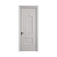 Porte intérieure en bois insonorisée pour hôtel, design moderne, revêtement WPC, pour chambre à coucher