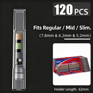 Filtros de Cigarrillos Desechables Genuinos de Primera Calidad, Ajuste Universal para Cigarrillos Regulares/Medianos/Delgados, Boquilla para Cigarrillos con Reducción de Alquitrán - Product Image 6