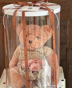 Bán buôn cao trong suốt nhựa rõ ràng bánh bao bì hộp tròn đám cưới Pop bánh bánh hiển thị hộp - Product Image 1