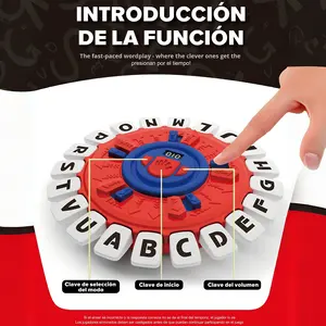 Juego de Mesa de Palabras de Ritmo Rápido con 26 Letras Mejorado para Juego <span class=keywords><strong>en</strong></span> Español, Interacción entre Padres e Hijos, Fiestas y Grupos - Product Image 3