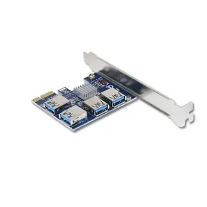 PCIe Kartu 1 Sampai 4 PCI Express 16X Riser Card PCI-E 1X Slot 4 PCIe Eksternal Port Kartu Adaptor PCIe