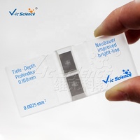 Hémocytomètre médical Neubauer amélioré, chambre de comptage des cellules sanguines à ligne lumineuse pour l'hématologie