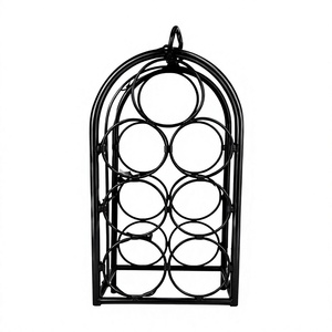 Moderno Estante Metálico para Vino con Capacidad para 10-19 Botellas, Mueble para el Hogar - Product Image 1