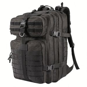 Sac à dos tactique 56-76L Système MOLLE Extérieur en nylon Cadre unisexe Utilisation en extérieur Fermeture à glissière Sangles en sangle - Product Image 2