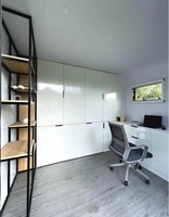 Capsule spatiale modulaire pliable haut de gamme et minimaliste, hôtel préfabriqué, mini-maison mobile pour le glamping, les parcs, les séjours à la maison d'hôtes et les complexes hôteliers