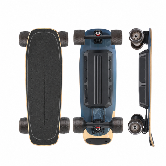 Dual 600W Hub Motor Mini Short Electric Skateboard 8 Inch RKP Truck 187Wh/374Wh Optional Battery Long Range Commute Skateboard