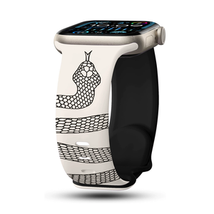 Correa de silicona con diseño de serpiente grabada con láser para <span class=keywords><strong>Apple</strong></span> Watch 49mm 45mm 44mm hebilla de mariposa pulsera de goma para iwatch - Product Image 2