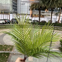 Tanaman Hias Artifisial 9 Cabang Daun Besi Pohon Palem Monstera Hutan Hujan Persia Lanskap Taman Grosir