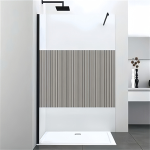 Portes de <span class=keywords><strong>baignoire</strong></span> en verre trempé imperméable noir Oumeiga, 6 mm d'épaisseur, panneau de <span class=keywords><strong>douche</strong></span>, charnières, <span class=keywords><strong>style</strong></span> ouvert, apparence droite, <span class=keywords><strong>baignoire</strong></span> - Product Image 6