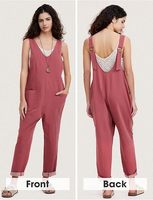Personnalisé femmes 2025 été confortable respirant enceinte pantalon bavoir combinaison ample Baggy jean barboteuse avec poches Style décontracté