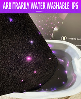 Alfombrillas LED Universales para Auto con Control por Aplicación, Alfombras LED RGB con Luz de Estrellas, Impermeables IP65