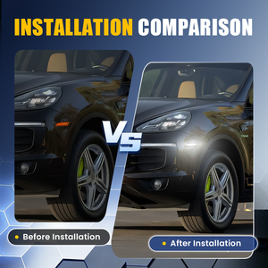 ชุดไฟเลี้ยวข้างกันชนแบบ LED สีขาวรมดำ Auxito สำหรับ Porsche Cayenne ปี 2015-2018 - Product Image 4