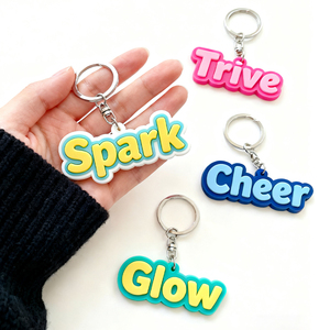 Portachiavi in Gomma Morbida con Lettere 3D in Rilievo Personalizzabile con Qualsiasi Parola o Frase Ideale per Promozioni di Marca e Campagne di Marketing - Product Image 3