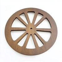 Support de bureau en noyer et hêtre Yeshi, usinage CNC, laser, électro-érosion, perçage, nouveau porte-cartes de visite ovale, présentoir de rangement, cadeau