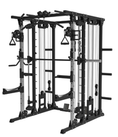 Smith Machine Functional Trainer Power Rack Combo avec Cable Crossover et Lat Pulldown – Station de Musculation Multifonctionnelle pour la Maison