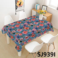 Meilleure Vente : Nappe Imprimée Florale Style Ins, Antidérapante et Lavable en PVC pour la Maison, la Cuisine et la Décoration de Café