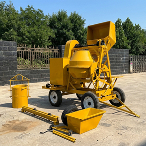 Petite bétonnière autochargeante 350L 500L avec treuil à câble, mélangeur à action forcée - Product Image 1