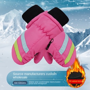 Gants thermiques d'hiver pour enfants de 2 à 5 ans, imperméables, sans doigts, pour le ski, sac de rangement chaud pour les activités de plein air, parents et enfants - Product Image 2