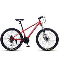 Vélo tout-terrain 24-26 pouces en acier haute teneur en carbone, 21/24/27 vitesses, avec selle confort réglable, idéal pour la ville et la montagne