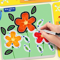 Cartes de traçage réutilisables pour enfants, cartes d'entraînement au contrôle du stylo effaçables, apprentissage précoce, pratique de la dessin de lignes de base pour les tout-petits