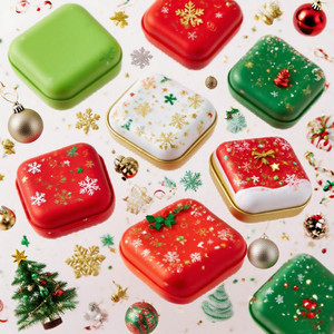 Giáng sinh phiên bản EVA Tai nghe trường hợp cổng lưu trữ nhỏ gọn cho tai nghe earbud Tai nghe SD thẻ nhớ tùy chỉnh chống sốc EVA trường hợp - Product Image 2