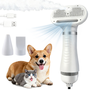 Brosse de massage vapeur pour animaux de compagnie, peigne <span class=keywords><strong>à</strong></span> <span class=keywords><strong>tête</strong></span> ronde sûre avec dents souples, peigne de toilettage anti-poils pour chiens et chats, accessoires universels - Product Image 1