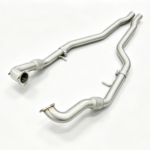 Tuyau d'échappement sport haute performance pour <span class=keywords><strong>Audi</strong></span> <span class=keywords><strong>S4</strong></span> S5 B8 B8.5 B9 3.0t, en acier inoxydable poli, <span class=keywords><strong>prix</strong></span> usine - Product Image 1