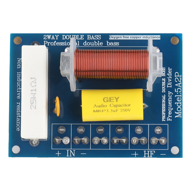 5A2P Copper Frequency Divider 200W Treble Passive Crossover Network Hi-Fi Audio Speaker Accessories