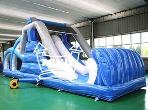 Carrera de obstáculos inflable comercial Blue Wave Games a la venta - Product Image 4