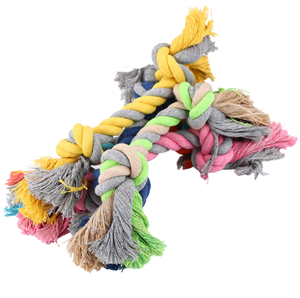 Luxury Multi-Color Cotton Rope Knot Rope Dog <b>Toys</b> Puppy Chew <b>Toy</b> with Cotton for Play and Training - Product Image 3