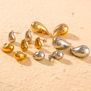 Wholesale 316L Stainless Steel 14k 18k Pvd Gold Plated Luxury High Quality Jewelry Fashion <b>Stud</b> Small Drop Earrings for Women - Product Image 4