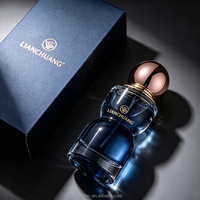 Flacon de parfum vide de luxe en verre en forme de sablier, avec capuchon sphérique noir brillant, capuchon personnalisé et coffret cadeau
