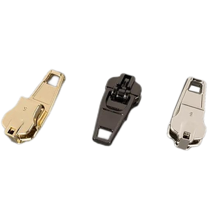 <span class=keywords><strong>Fermeture</strong></span> à glissière en métal sur mesure en gros remplacement de la tête YG or noir Nickel curseurs de verrouillage à ressort Jeans poignées de <span class=keywords><strong>fermeture</strong></span> à glissière pour sacs - Product Image 1