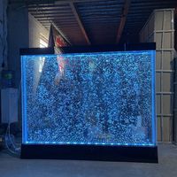Décoration de mariage, lumières décoratives, séparateur de pièce, panneau mural en acrylique LED avec bulles d'eau et motif de fond