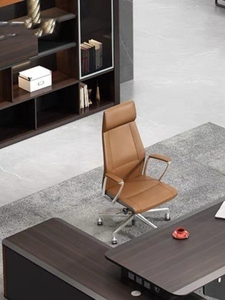 Meubles de bureau élégants et luxueux, bureau de direction moderne et simple, bureau de patron, bureau de président, bureau en panneaux de bois - Product Image 6