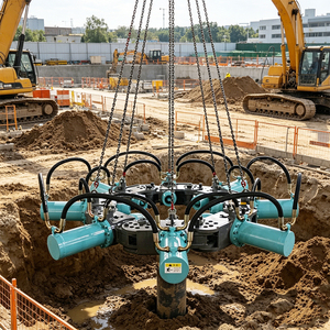 Système <span class=keywords><strong>de</strong></span> battage <span class=keywords><strong>de</strong></span> pieux hydraulique robuste pour excavatrice avec marteau vibratoire, accessoire <span class=keywords><strong>de</strong></span> tirage <span class=keywords><strong>de</strong></span> pieux rotatifs pour <span class=keywords><strong>barrages</strong></span> fluviaux - Product Image 6