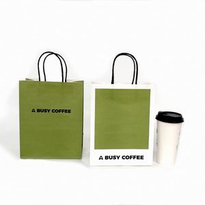 Bolsas de Papel Kraft con Asa, Económicas, con Logotipo Personalizado, Ecológicas, Hechas con Materiales Reciclados, para Promoción en Supermercados, Regalos, Compras para Llevar - Product Image 1