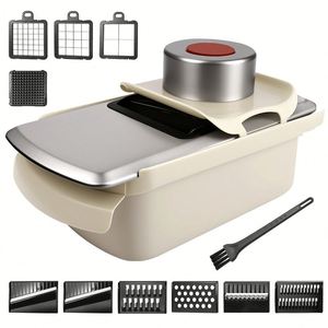 Custom New 10 Manual Plastic Pp <b>Vegetable</b> & Fruit Cutter With Stainless Steel Blades and Hand Protector - Product Image 1
