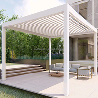 3x3 3x4 4x4 6x4m OEM usine moderne extérieur bioclimatique pare-soleil Pergola Supports extérieur aluminium persienne Pergola Kit extérieur