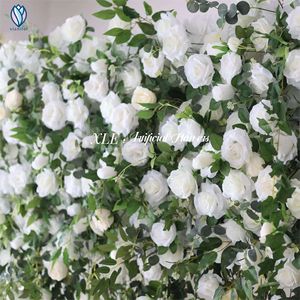 XLE Wedding Stage appeso <span class=keywords><strong>fiori</strong></span> artificiali rosa fiore bianco parete sfondo Roll up decorazioni eventi per la fotografia - Product Image 3