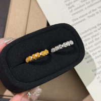 Bague en or 18 carats avec zircon de style rétro pour femmes, argent sterling 925, bagues minimalistes, bijoux fins de créateur personnalisés pour cadeau
