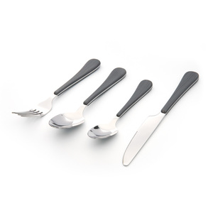 Chất lượng cao thép không gỉ Bộ đồ ăn thiết lập với nhựa xử lý cho số lượng lớn bán nhà hàng Bạc bao gồm dao dĩa thìa - Product Image 1