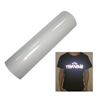 Vinilo reflectante de transferencia térmica plateado de alta visibilidad EN20471, rollo de 50 cm x 25 m para corte con plotter, rollo de HTV reflectante para camisetas