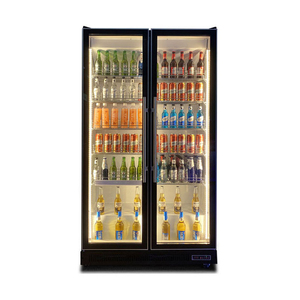 Réfrigérateur commercial vertical d'affichage de réfrigération d'alcool de lumières multiples de <span class=keywords><strong>deux</strong></span> portes en verre LED - Product Image 6