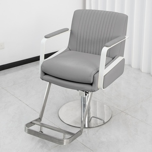 Hydraulic Lifting PU Leather Barber Chair Modern Design High-Density Sponge 360 Degree Swivel Black White for Beauty Salon Hotel - Product Image 3