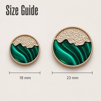 Kancing Logam Enamel Gaya Cina Bentuk Tetesan Minyak Bulat dari Paduan Logam 18mm 23mm untuk Hanfu Qipao Mantel Gaun Kerajinan Jahit